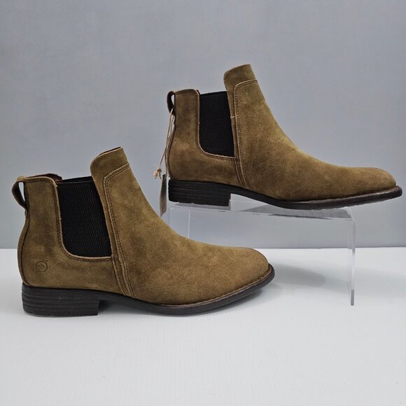 Born Laney Chelsea Ankle Bootie Women 9.5 Rust Brown Suede Distressed Rustic NEW - Picture 3 of 15